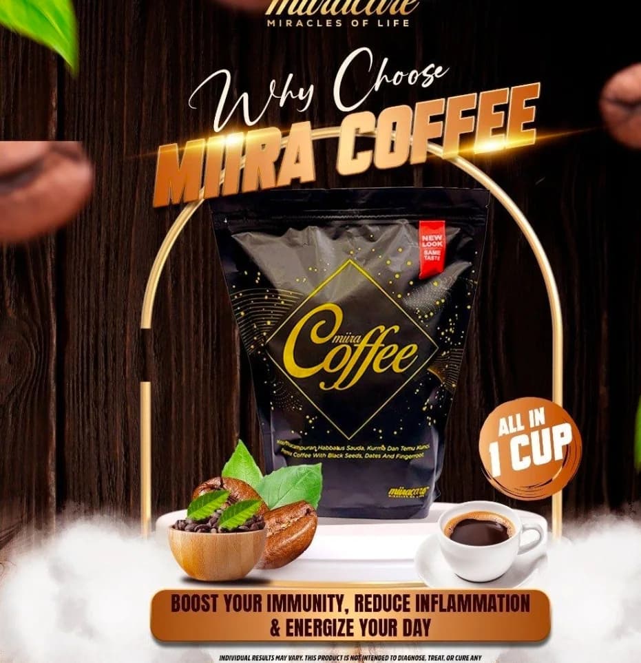 Complete MiiraCare product range — Tiara, Wedok, Lanang, Coffee, Phyll, Cell+, Curve — with certification badges and fresh botanicals.